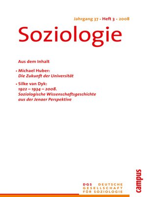 cover image of Soziologie 3.2008
